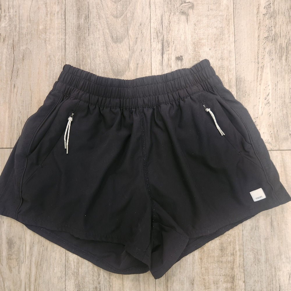Vuori Clementine 2.0 Running Shorts Black Womens XS Athletic Gym Training